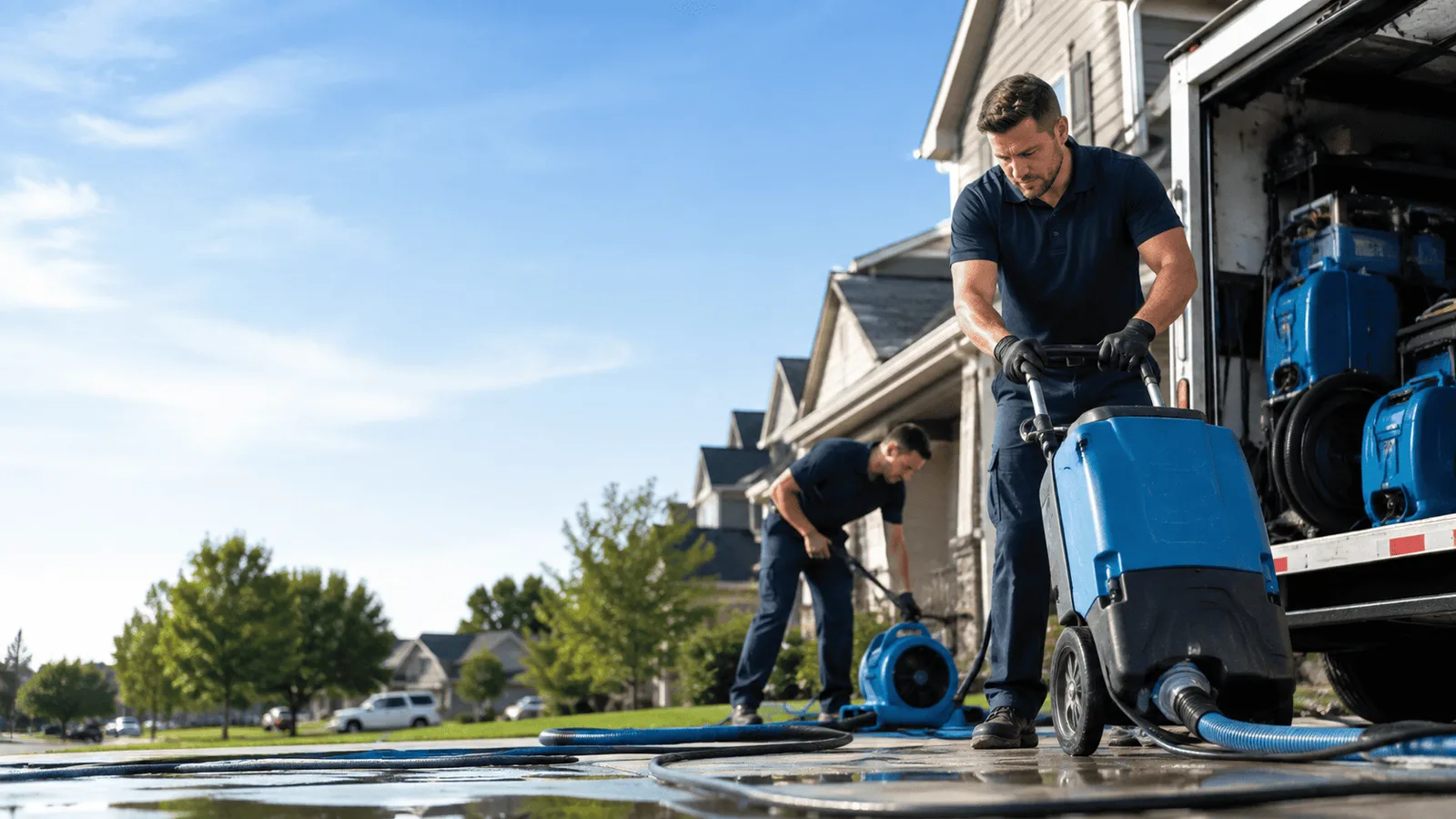Basement Flooding being performed in Prairie Du Chien, WI